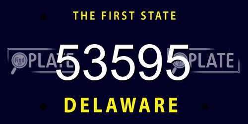 53595 Delaware License Plate