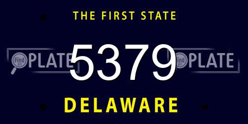 5379 Delaware License Plate