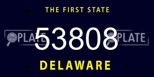 53808 Delaware License Plate