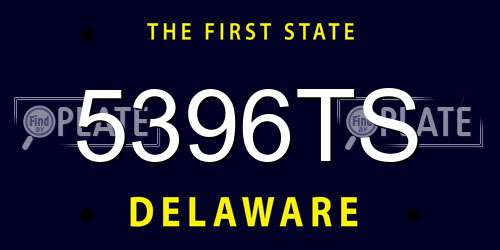 5396TS Delaware License Plate