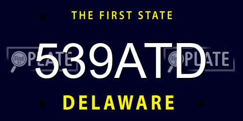 539ATD Delaware License Plate