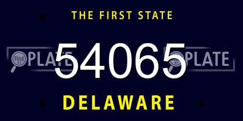54065 Delaware License Plate