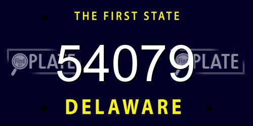 54079 Delaware License Plate