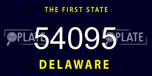54095 Delaware License Plate