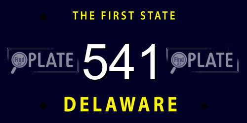 541 Delaware License Plate