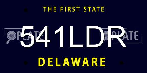 541LDR Delaware License Plate