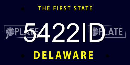 5422ID Delaware License Plate