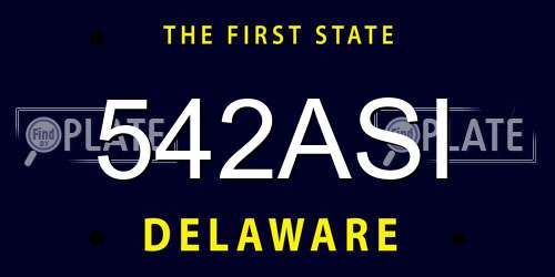 542ASI Delaware License Plate
