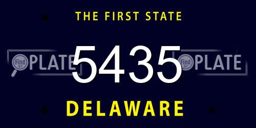 5435 Delaware License Plate