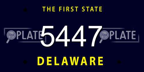 5447 Delaware License Plate
