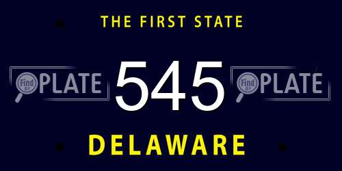 545 Delaware License Plate