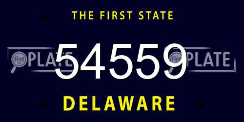54559 Delaware License Plate