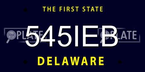 545IEB Delaware License Plate