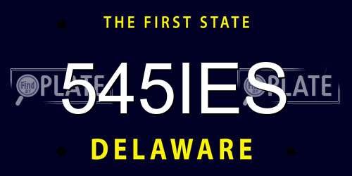 545IES Delaware License Plate