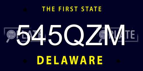 545QZM Delaware License Plate