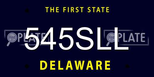545SLL Delaware License Plate
