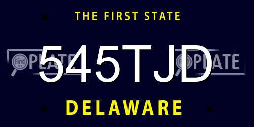 545TJD Delaware License Plate