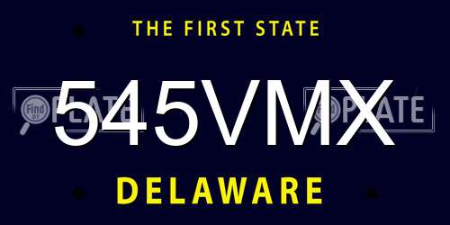 545VMX Delaware License Plate