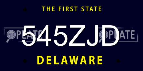 545ZJD Delaware License Plate