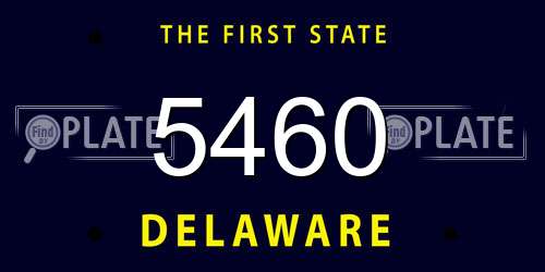 5460 Delaware License Plate