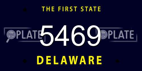 5469 Delaware License Plate