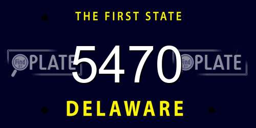 5470 Delaware License Plate