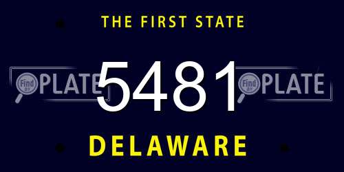 5481 Delaware License Plate