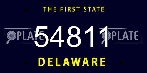 54811 Delaware License Plate
