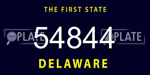 54844 Delaware License Plate