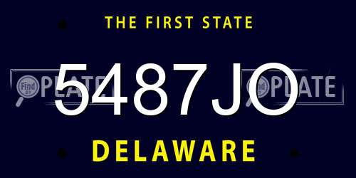 5487JO Delaware License Plate