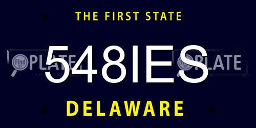 548IES Delaware License Plate