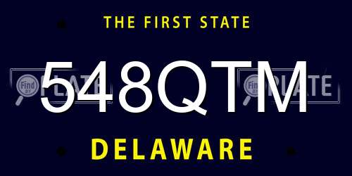 548QTM Delaware License Plate