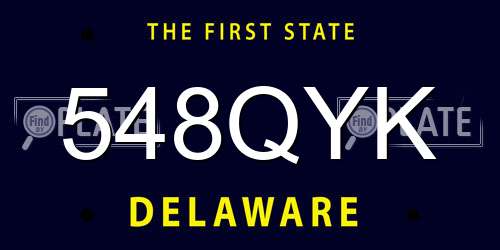 548QYK Delaware License Plate