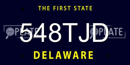 548TJD Delaware License Plate