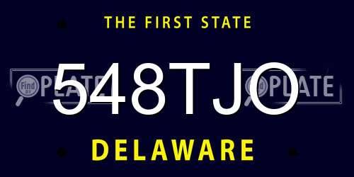 548TJO Delaware License Plate
