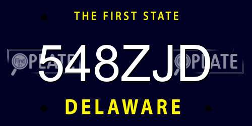 548ZJD Delaware License Plate