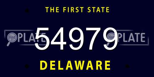 54979 Delaware License Plate