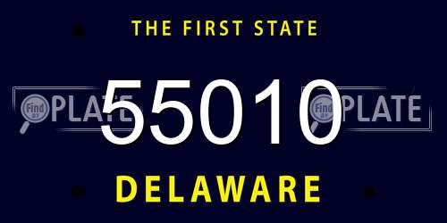 55010 Delaware License Plate