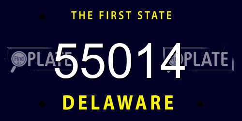 55014 Delaware License Plate