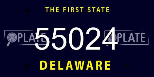 55024 Delaware License Plate