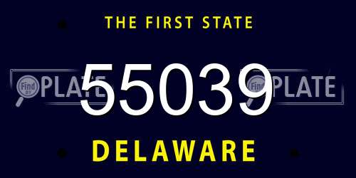 55039 Delaware License Plate