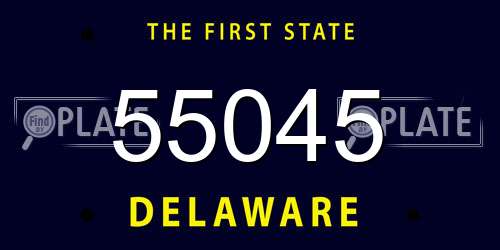 55045 Delaware License Plate