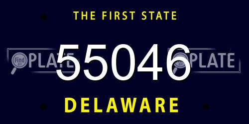 55046 Delaware License Plate