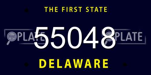 55048 Delaware License Plate