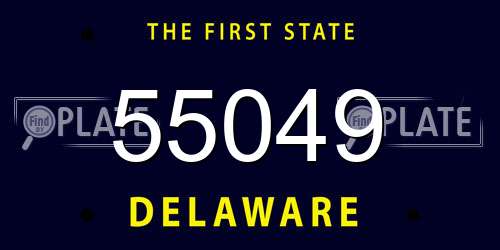 55049 Delaware License Plate