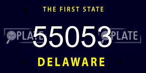 55053 Delaware License Plate