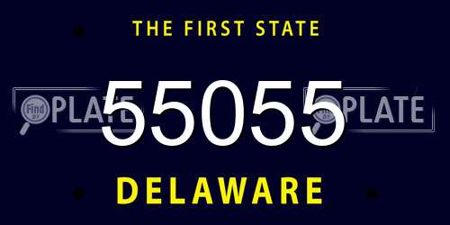 55055 Delaware License Plate