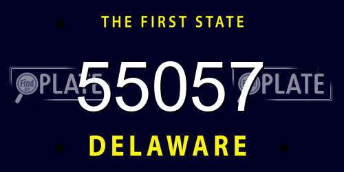 55057 Delaware License Plate