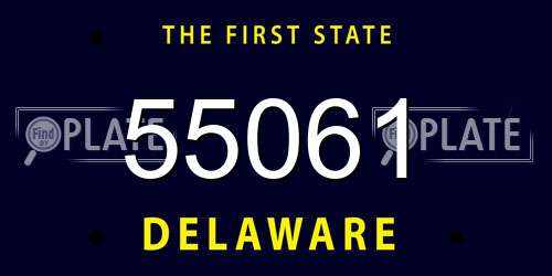 55061 Delaware License Plate