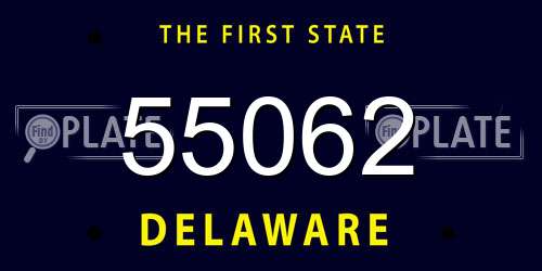 55062 Delaware License Plate